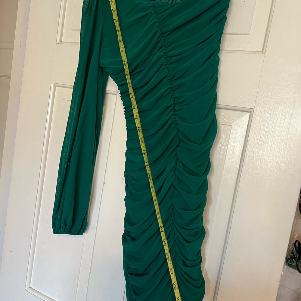 Anrabess Green Ruched Dress